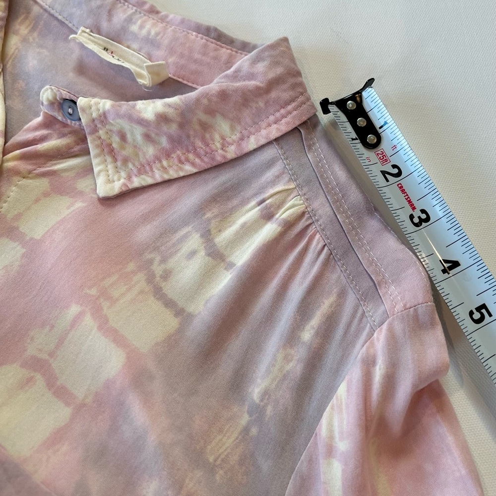 Millibon Tie Dye Button Down Light Pink Cream Women’s Large - Picture 8 of 11